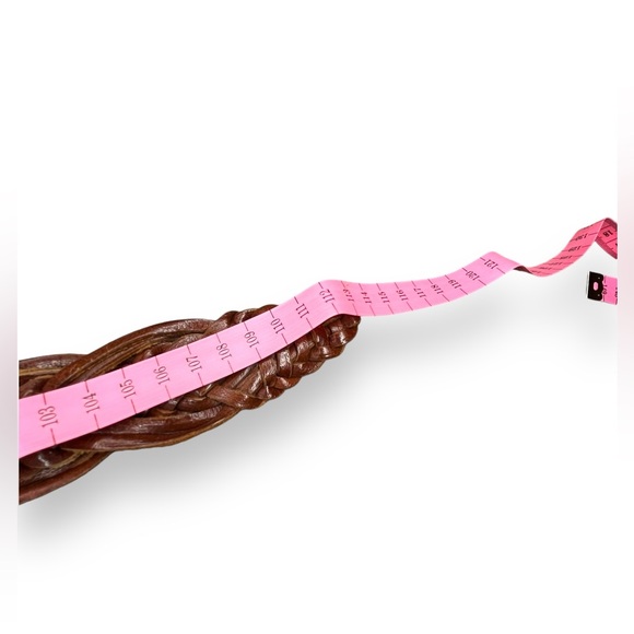 Genuine, leather, braided women’s belt - Picture 6 of 8